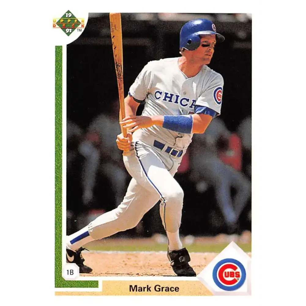 1991 Upper Deck #134 Mark Grace EX Excellent Chicago Cubs Baseball Card - Baseball Card Single