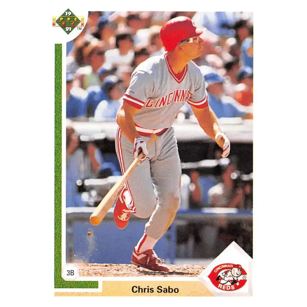 1991 Upper Deck #135 Chris Sabo EX Excellent Cincinnati Reds Baseball Card - Baseball Card Single