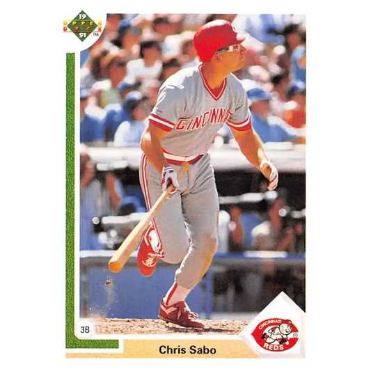 1991 Upper Deck #135 Chris Sabo EX Excellent Cincinnati Reds Baseball Card - Baseball Card Single
