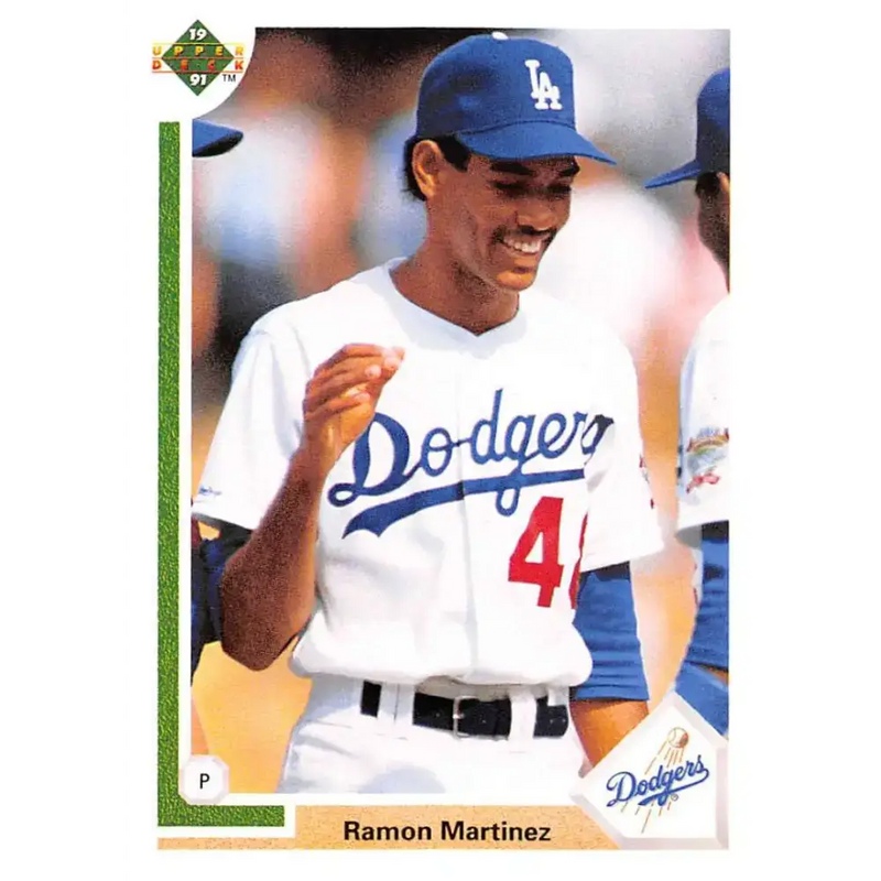 1991 Upper Deck #136 Ramon Martinez EX Excellent Los Angeles Dodgers Baseball Card - Baseball Card Single