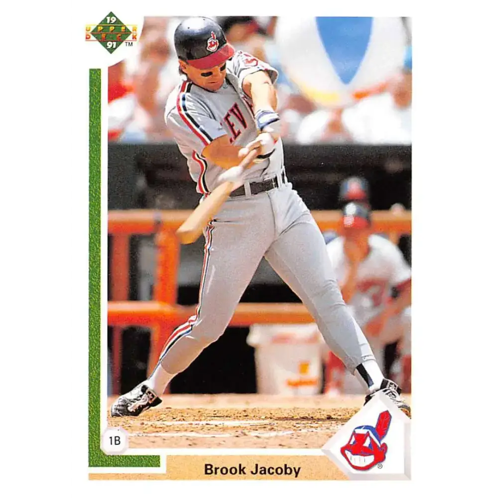 1991 Upper Deck #137 Brook Jacoby EX Excellent Cleveland Indians Baseball Card - Baseball Card Single