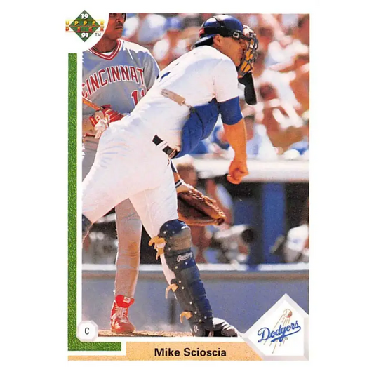 1991 Upper Deck #139 Mike Scioscia NM-MT Los Angeles Dodgers Baseball Card - Baseball Card Single
