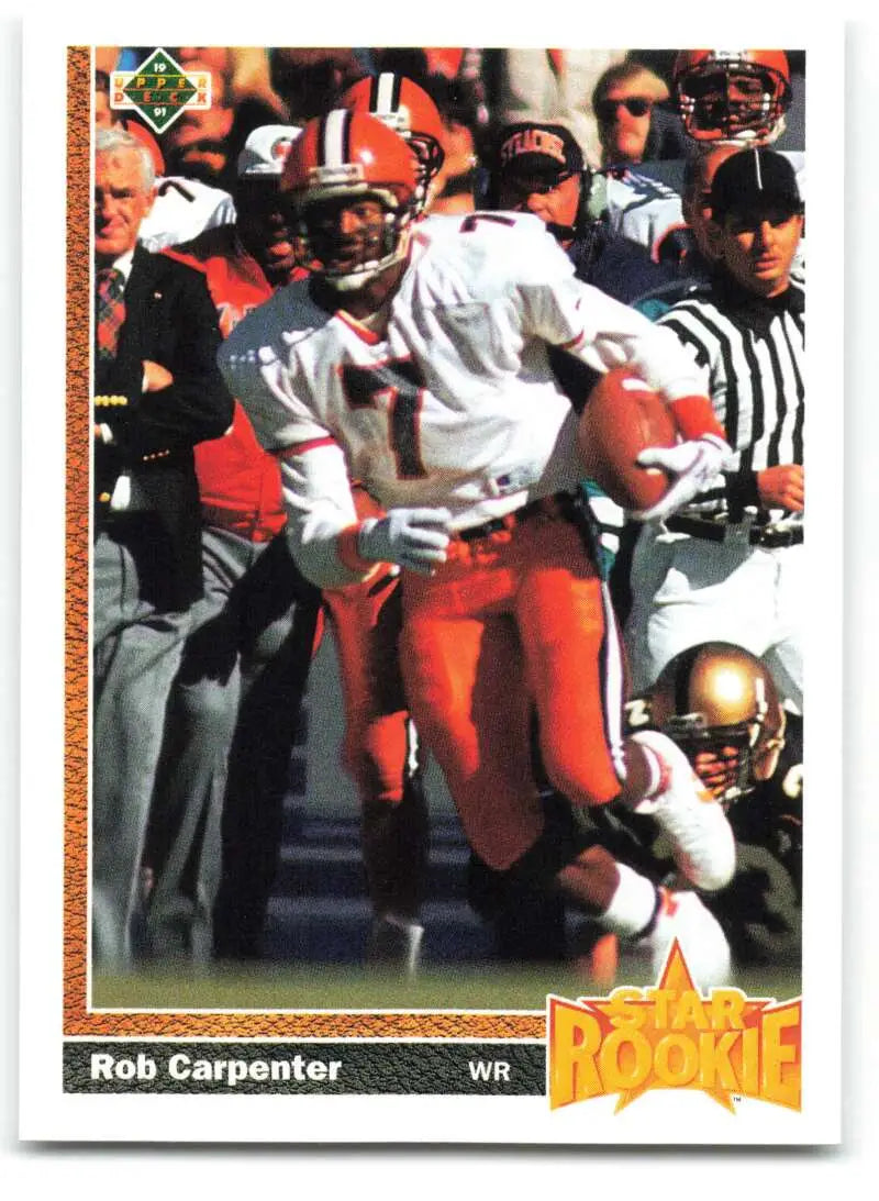 1991 Upper Deck #14 Rob Carpenter NM-MT RC Rookie Cincinnati Bengals Football Card - Football Card Single