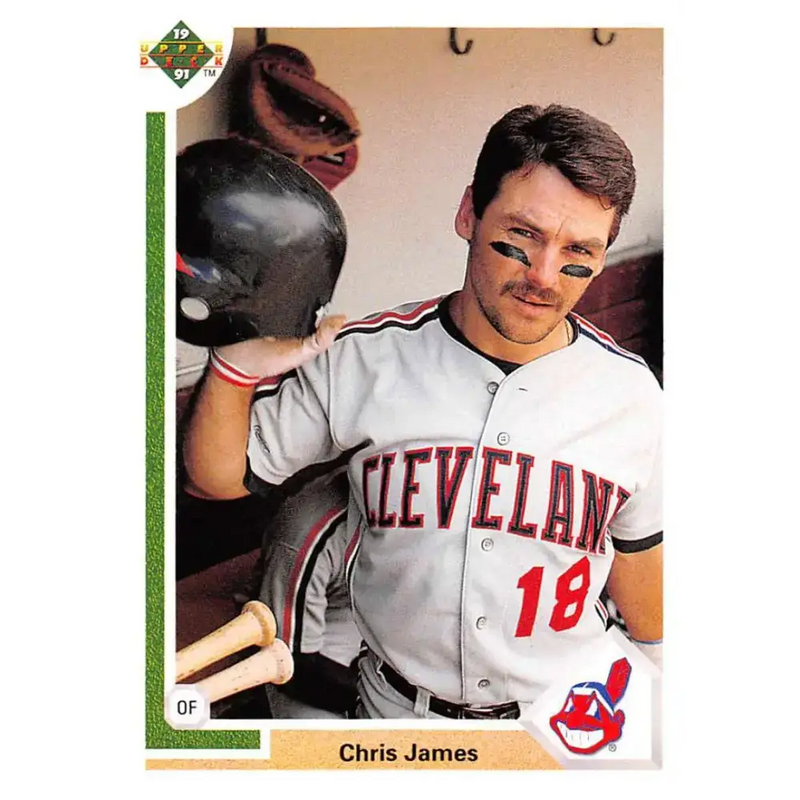 1991 Upper Deck #140 Chris James EX Excellent Cleveland Indians Baseball Card - Baseball Card Single