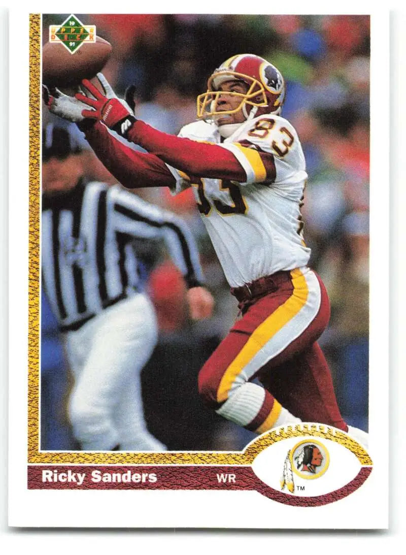 1991 Upper Deck #141 Ricky Sanders NM-MT Washington Redskins Football Card - Football Card Single