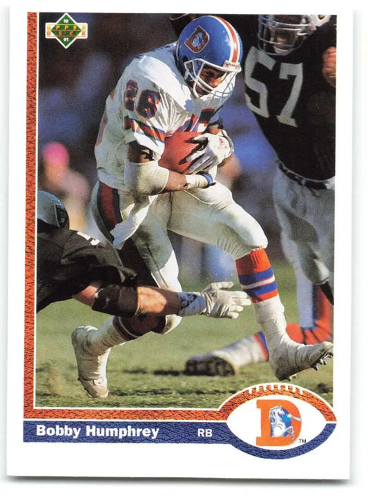 1991 Upper Deck #142 Bobby Humphrey NM-MT Denver Broncos Football Card - Football Card Single