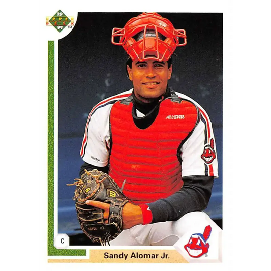 1991 Upper Deck #144 Sandy Alomar Jr. EX Excellent Cleveland Indians Baseball Card - Baseball Card Single