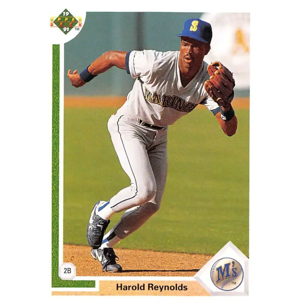 1991 Upper Deck #148 Harold Reynolds EX Excellent Seattle Mariners Baseball Card - Baseball Card Single