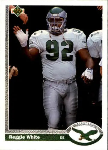 1991 Upper Deck Reggie White football card with original gloss from Simply Sandoval