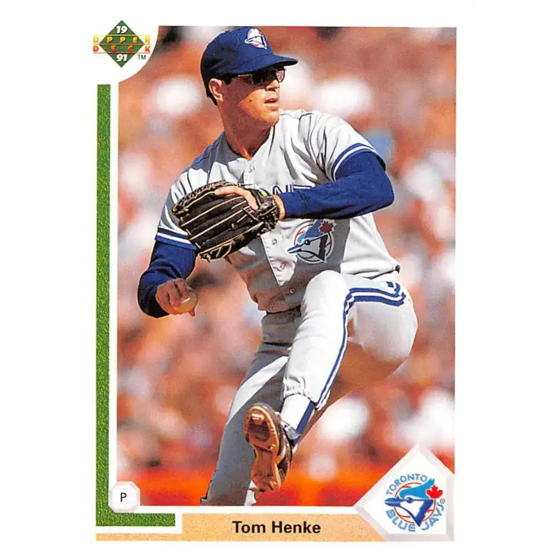 1991 Upper Deck #149 Tom Henke EX Excellent Toronto Blue Jays Baseball Card - Baseball Card Single