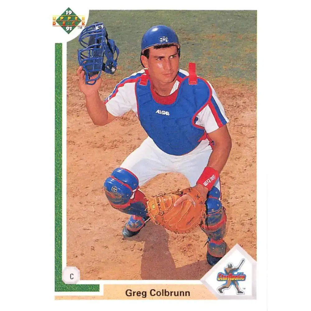 1991 Upper Deck #15 Greg Colbrunn EX Excellent RC Rookie Montreal Expos Baseball Card - Baseball Card Single