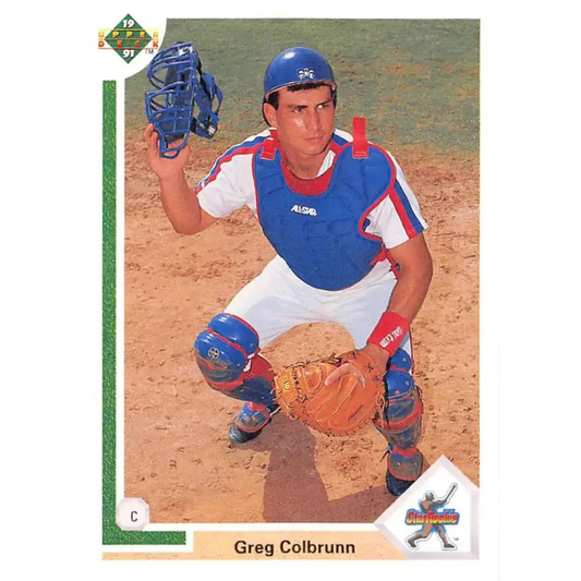 1991 Upper Deck #15 Greg Colbrunn NM-MT RC Rookie Montreal Expos Baseball Card - Baseball Card Single
