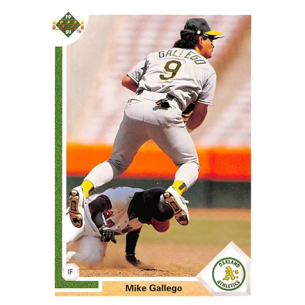 1991 Upper Deck #151 Mike Gallego EX Excellent Oakland Athletics Baseball Card - Baseball Card Single