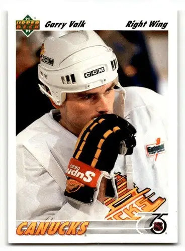 Original gloss Garry Valk hockey card from 1991 Upper Deck #152 with ID 46833
