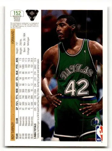 1991 Upper Deck #152 Roy Tarpley Dallas Mavericks Basketball Cards N ID:55719 - Basketball Card Single