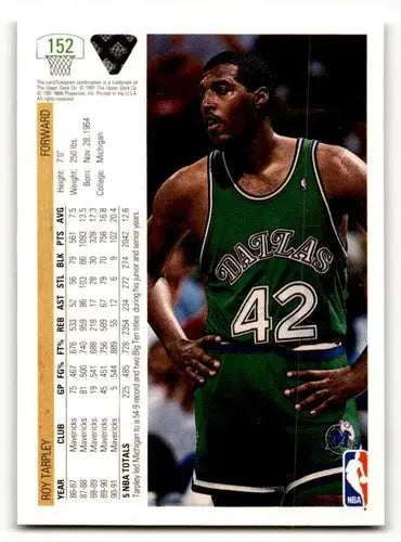 1991 Upper Deck #152 Roy Tarpley Dallas Mavericks Basketball Cards N ID:55720 - Basketball Card Single