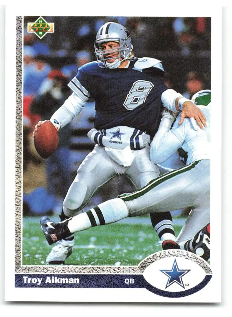 1991 Upper Deck #152 Troy Aikman NM-MT Dallas Cowboys Football Card - Football Card Single