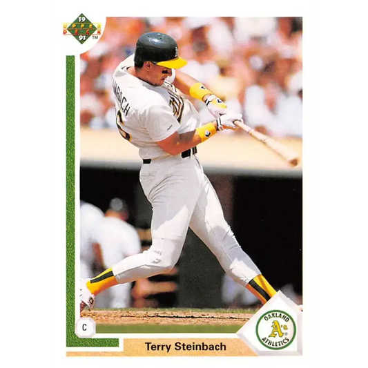 1991 Upper Deck #153 Terry Steinbach EX Excellent Oakland Athletics Baseball Card - Baseball Card Single