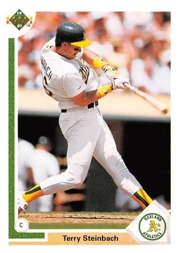 1991 Upper Deck #153 Terry Steinbach NM-MT Athletics - Baseball Card Single