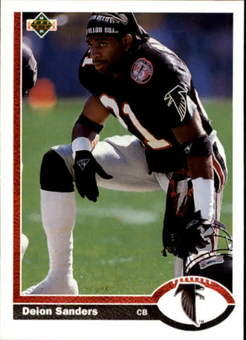 1991 Upper Deck #154 Deion Sanders NM-MT Atlanta Falcons Football Card - Football Card Single