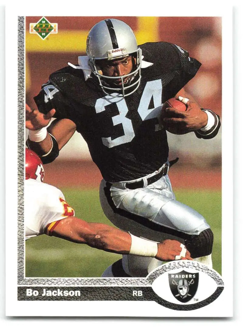 1991 Upper Deck #155 Bo Jackson NM-MT Los Angeles Raiders Football Card - Football Card Single