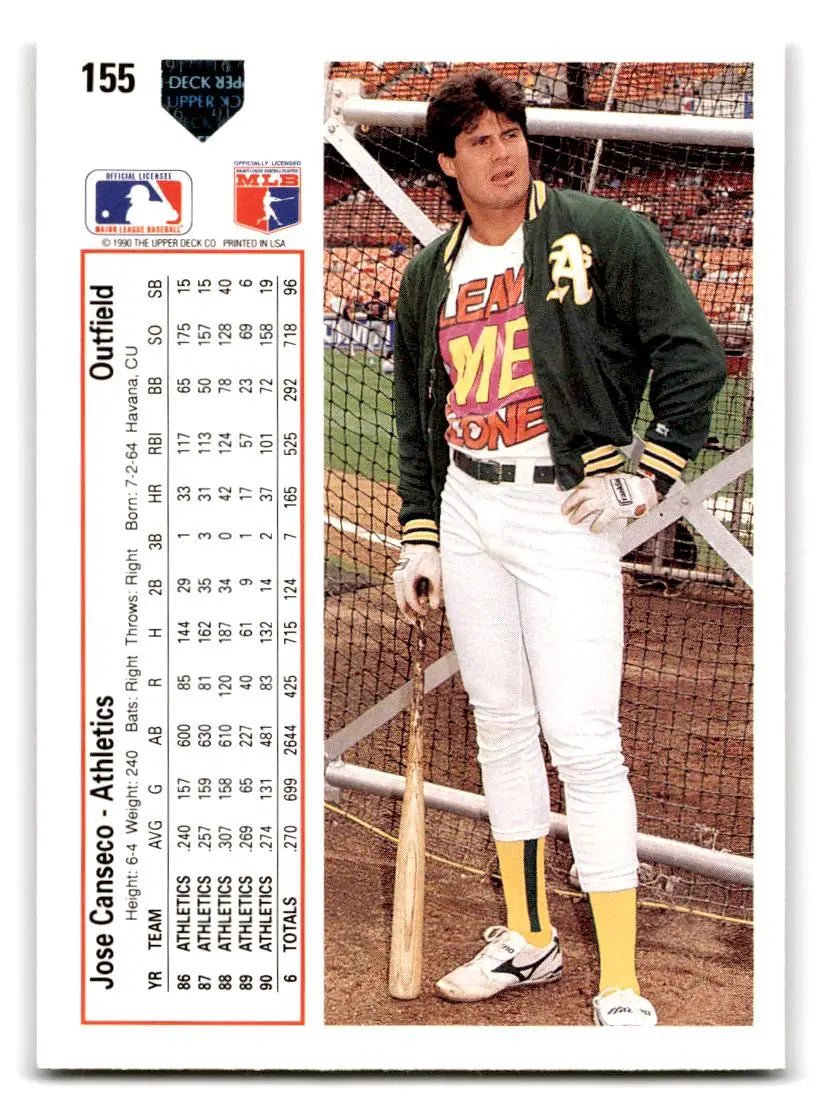 1991 Upper Deck #155 Jose Canseco - Baseball Card Single