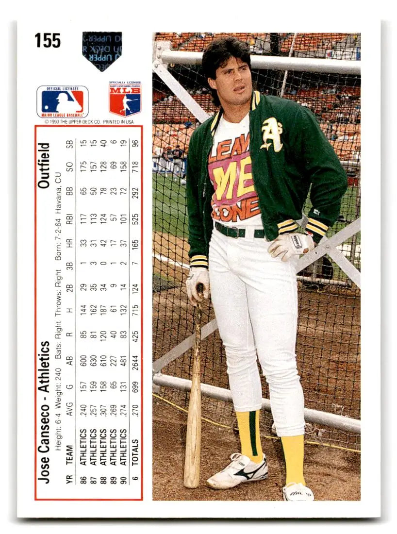 1991 Upper Deck #155 Jose Canseco - Baseball Card Single