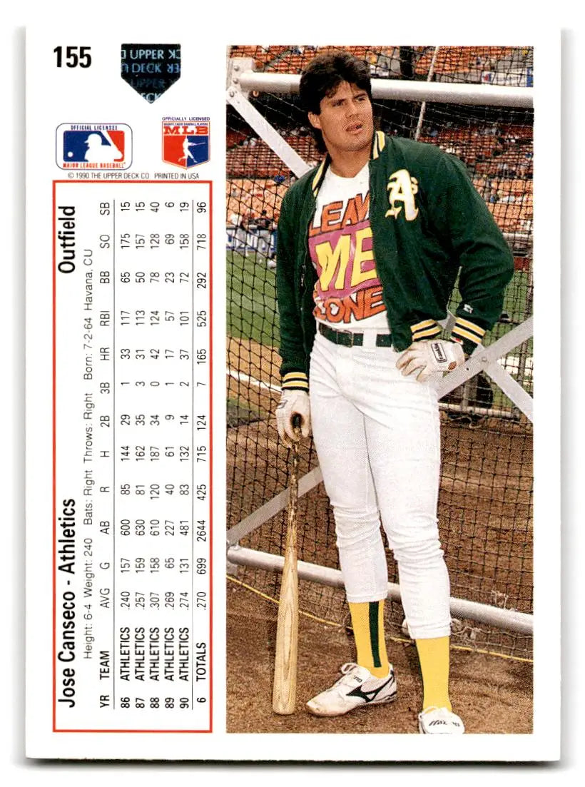1991 Upper Deck #155 Jose Canseco - Baseball Card Single