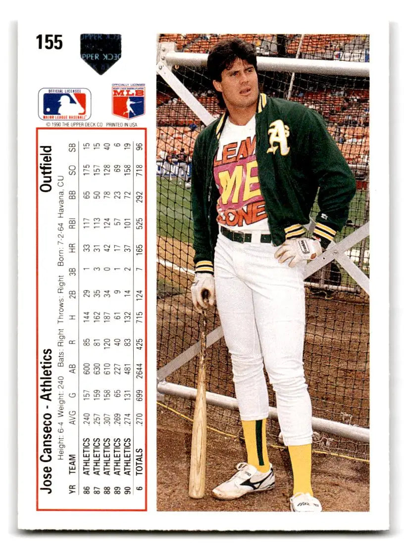 1991 Upper Deck #155 Jose Canseco - Baseball Card Single