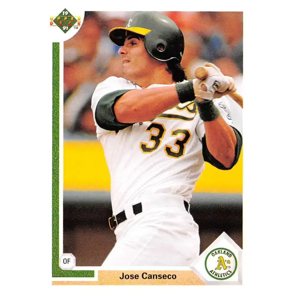 1991 Upper Deck #155 Jose Canseco EX Excellent Oakland Athletics Baseball Card - Baseball Card Single