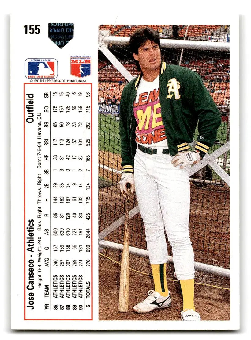 1991 Upper Deck #155 Jose Canseco - Baseball Card Single