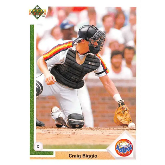 1991 Upper Deck #158 Craig Biggio NM-MT Houston Astros Baseball Card - Baseball Card Single