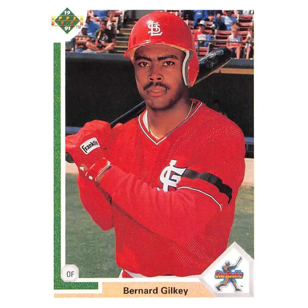 1991 Upper Deck #16 Bernard Gilkey EX Excellent St. Louis Cardinals Baseball Card - Baseball Card Single