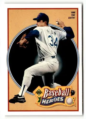 Nolan Ryan baseball card with original gloss from 1991 Upper Deck series