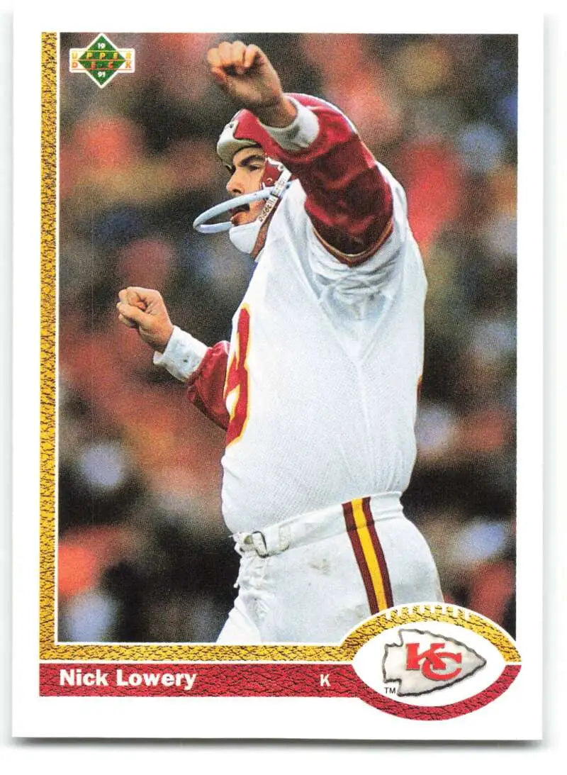 1991 Upper Deck #160 Nick Lowery NM-MT Kansas City Chiefs Football Card - Football Card Single