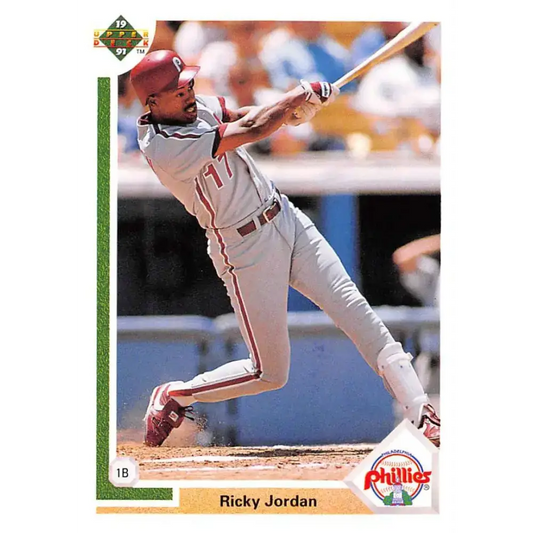 1991 Upper Deck #160 Ricky Jordan EX Excellent Philadelphia Phillies Baseball Card