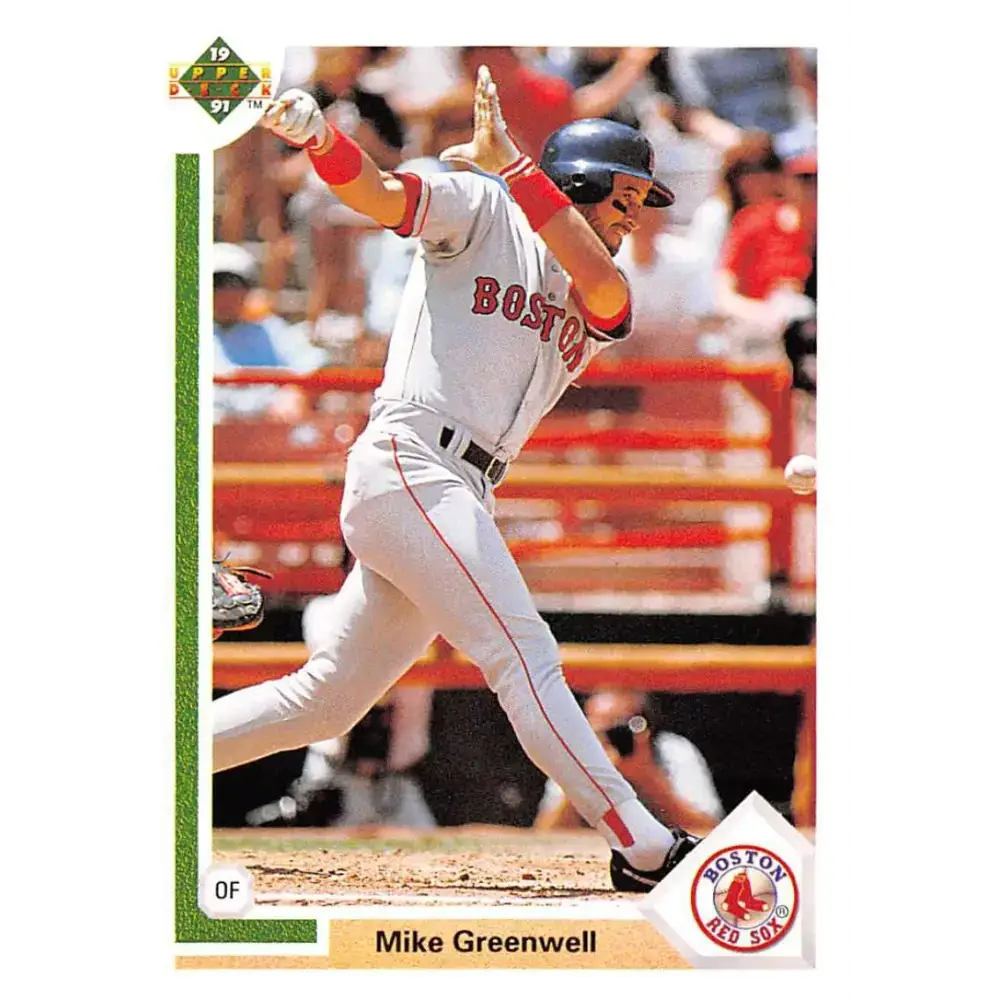 1991 Upper Deck #165 Mike Greenwell EX Excellent Boston Red Sox Baseball Card - Baseball Card Single