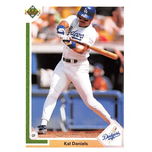 1991 Upper Deck #166 Kal Daniels NM-MT Los Angeles Dodgers Baseball Card - Baseball Card Single