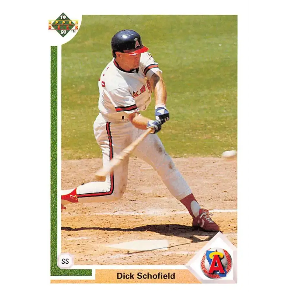 1991 Upper Deck #169 Dick Schofield EX Excellent California Angels Baseball Card - Baseball Card Single