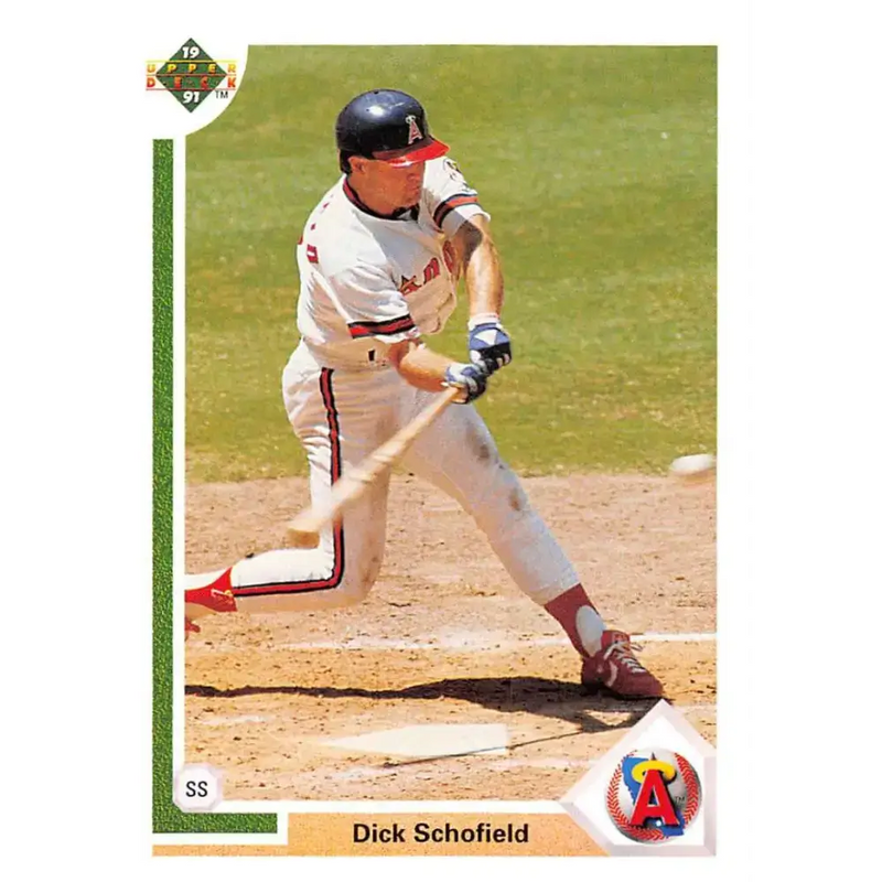 1991 Upper Deck #169 Dick Schofield EX Excellent California Angels Baseball Card - Baseball Card Single