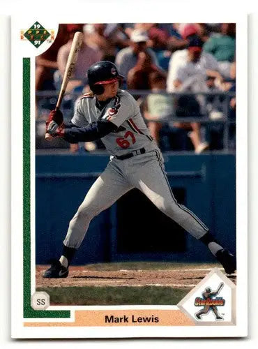 Original gloss baseball card of Mark Lewis Cleveland Indians 1991 Upper Deck #17