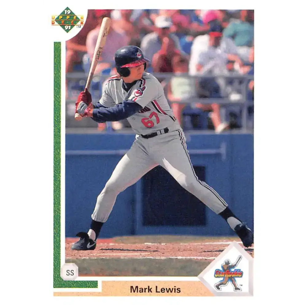 1991 Upper Deck #17 Mark Lewis EX Excellent Cleveland Indians Baseball Card - Baseball Card Single