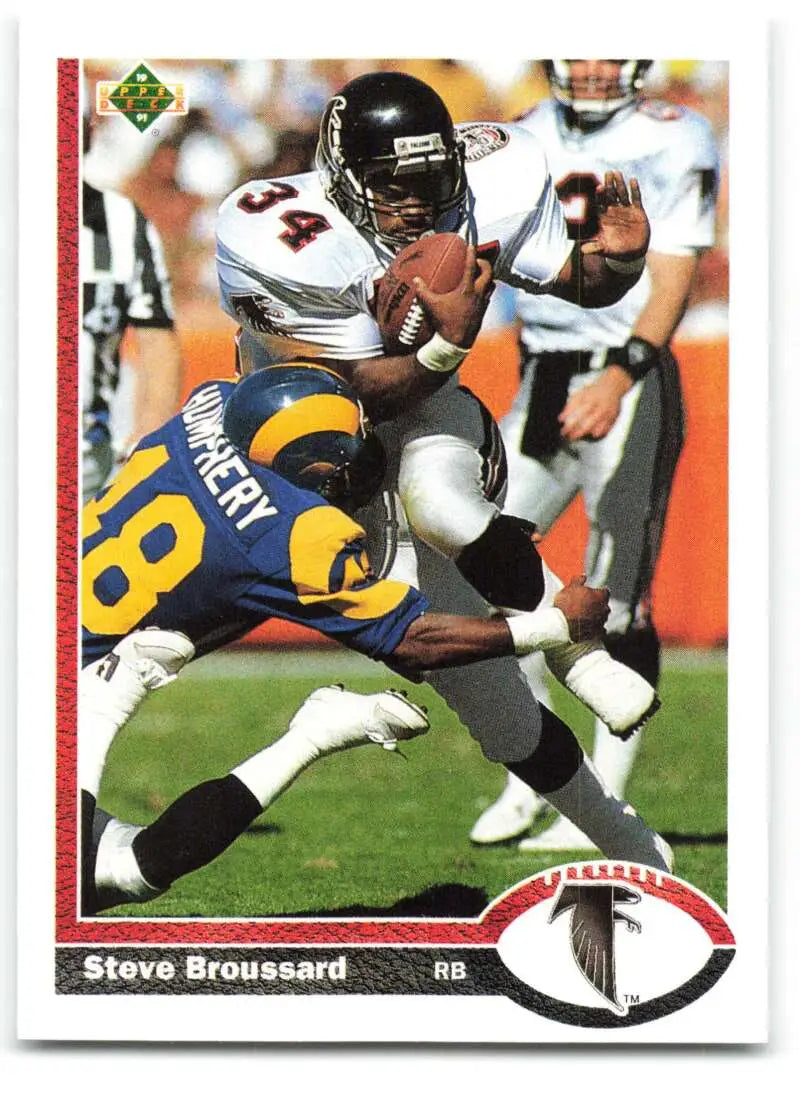 1991 Upper Deck #171 Steve Broussard NM-MT Atlanta Falcons Football Card - Football Card Single