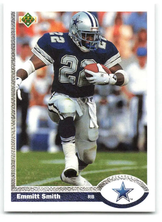 1991 Upper Deck #172 Emmitt Smith NM-MT Dallas Cowboys Football Card - Football Card Single