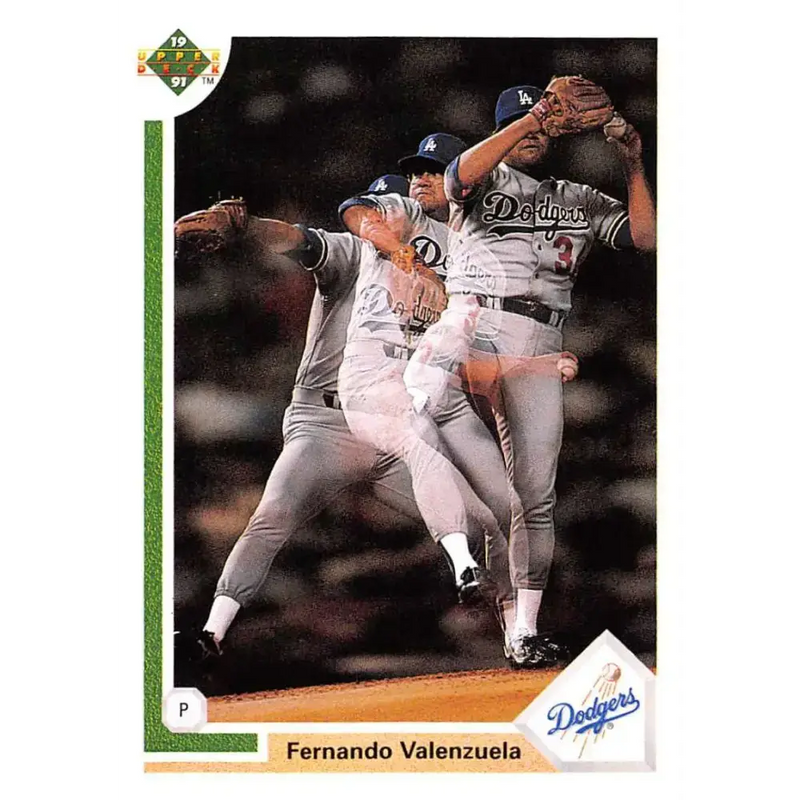 1991 Upper Deck #175 Fernando Valenzuela EX Excellent Los Angeles Dodgers Baseball Card - Baseball Card Single