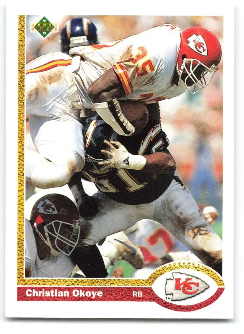 1991 Upper Deck #176 Christian Okoye NM-MT Kansas City Chiefs Football Card - Football Card Single