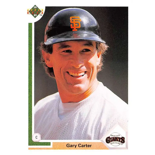 1991 Upper Deck #176 Gary Carter EX Excellent San Francisco Giants Baseball Card - Baseball Card Single