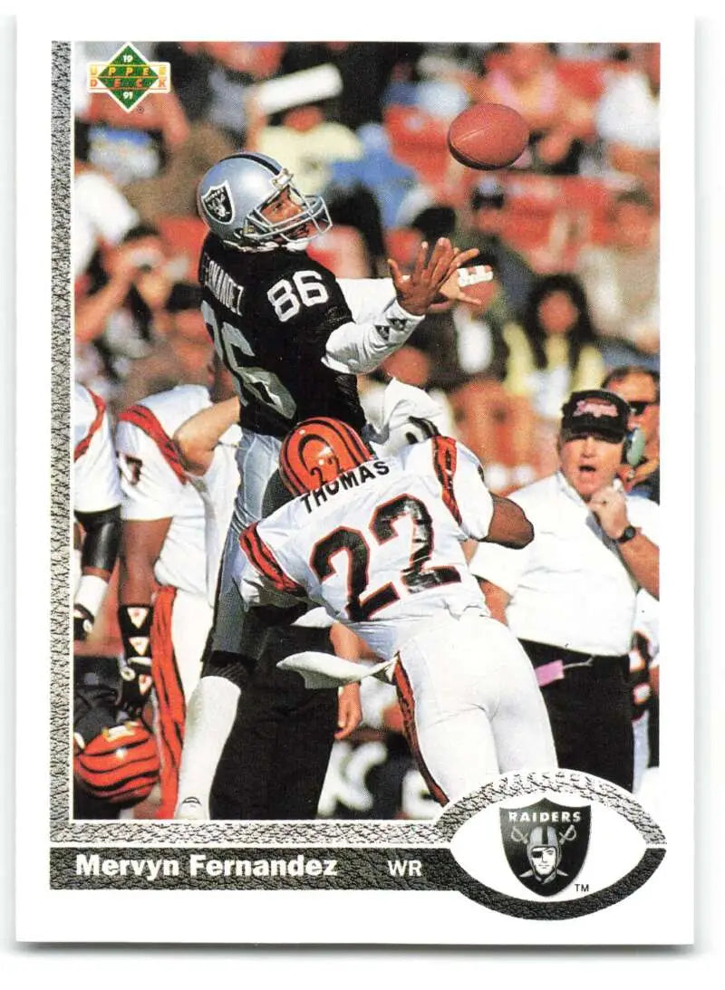 1991 Upper Deck #180 Mervyn Fernandez NM-MT Los Angeles Raiders Football Card - Football Card Single