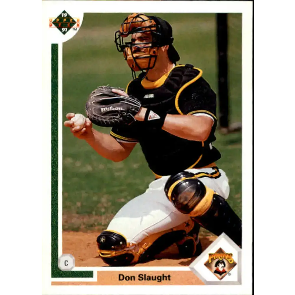 1991 Upper Deck #181 Don Slaught EX Excellent Pittsburgh Pirates Baseball Card - Baseball Card Single
