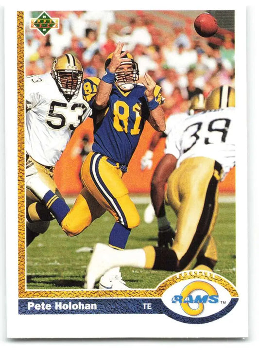 1991 Upper Deck #182 Pete Holohan NM-MT Los Angeles Rams Football Card - Football Card Single